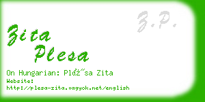 zita plesa business card